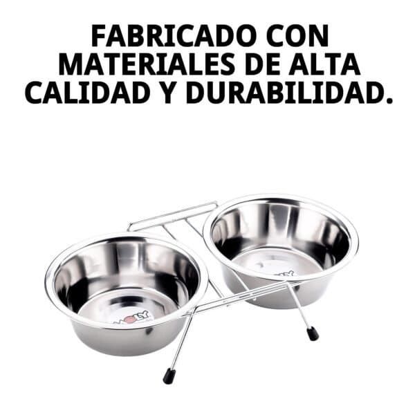 comedero doble 21cm c/soporte 2 x 1,60 l