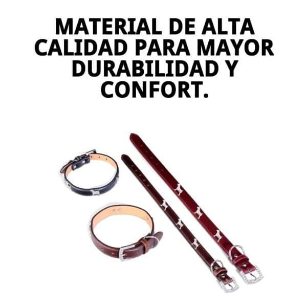 collar cuero perrito 50x2,5 cm