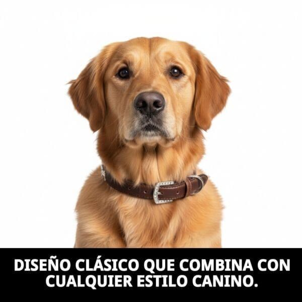 collar cuero perrito 50x2,5 cm