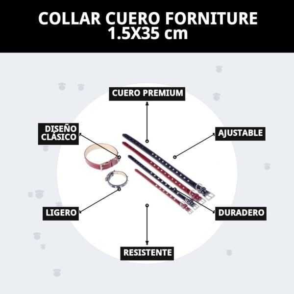 collar cuero forniture 1.5x35 cm