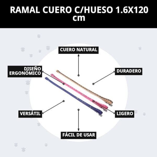 ramal cuero c/hueso 1.6x120 cm