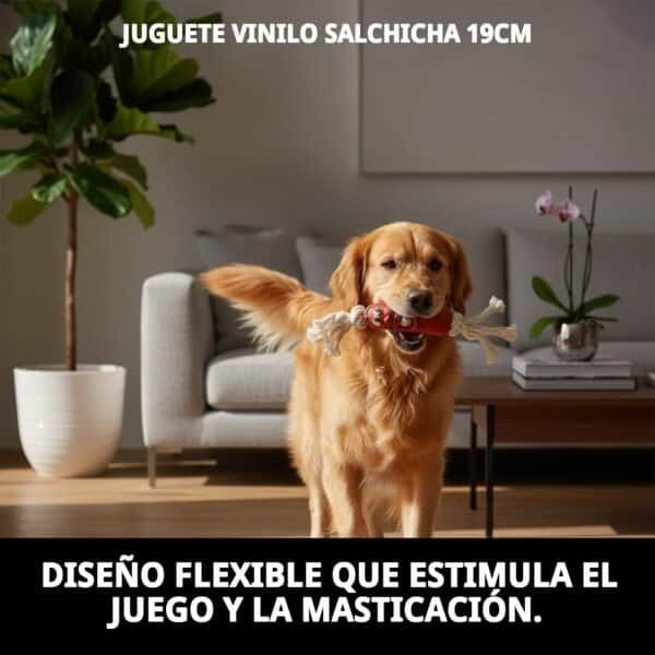 juguete vinilo salchicha 19cm