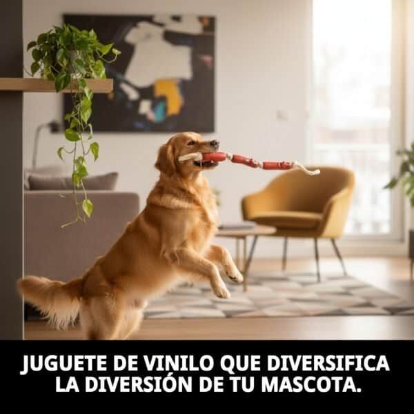juguete vinilo ristra salchicha 75cm