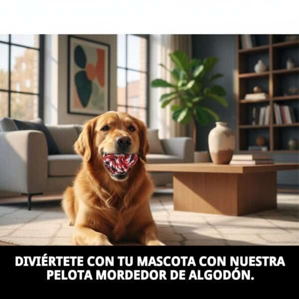 pelota mordedor algodon 10cm