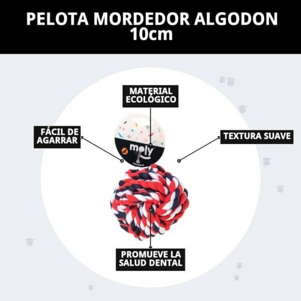 pelota mordedor algodon 10cm