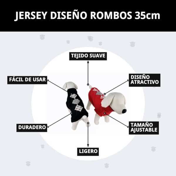 jersey diseÑo rombos 35cm