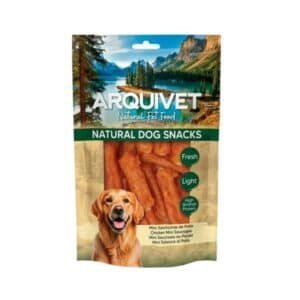 Snacks naturales para perros, pollo y saludable, ideales para premios y recompensas.