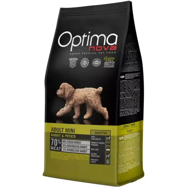 Alimento para conejos adultos mini y patata 6kg, premium.