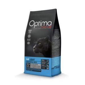 Comida para gatos light, carne y arroz, 6kg, óptima digestión y salud felina.