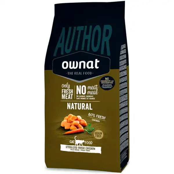 Ownat Pienso Author Natural Con Pollo Fresco Para Gatos Esterilizados