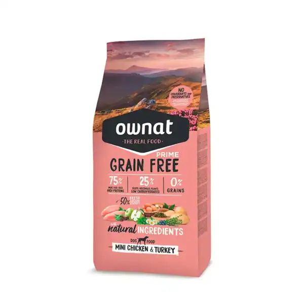 ownat gf prime dog 3 kgs. mini a. chicken&turkey
