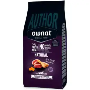 ownat author dog 3 kgs. pato pollo fresco