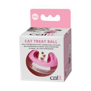 bola dispensadora de snacks catit rosa
