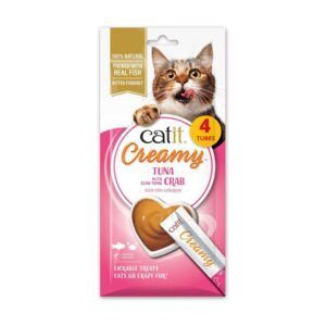 catit creamy atun y cangrejo 4x10g
