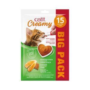 catit creamy pollo y cordero 15x10g