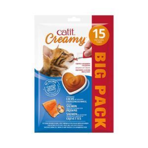 catit creamy salmon y gambas 15x10g