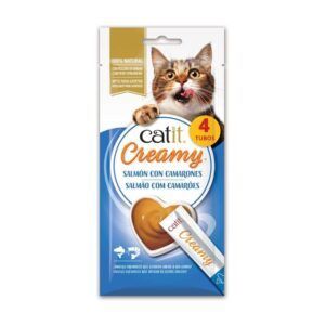 catit creamy salmon y gambas 4x10g