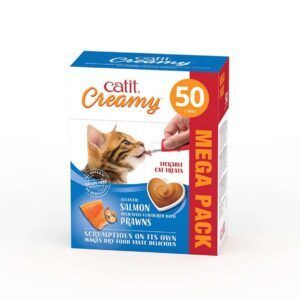 catit creamy salmon y gambas 50x10g