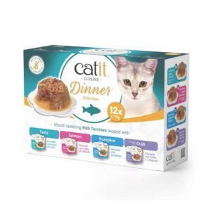catit cuisine dinner pescado variety pack 12x75g