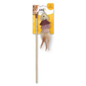 catit fish varita con cola de plumas