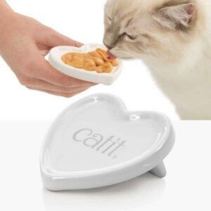 catit plato corazon creamy
